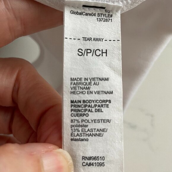 Under Armour Activewear Racer Back Poly Blend Padded Sports Bra White Sz S - Picture 7 of 9